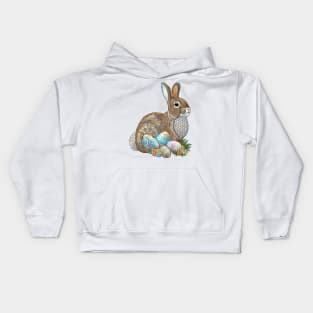 Easter Bunny Zentangle Kids Hoodie